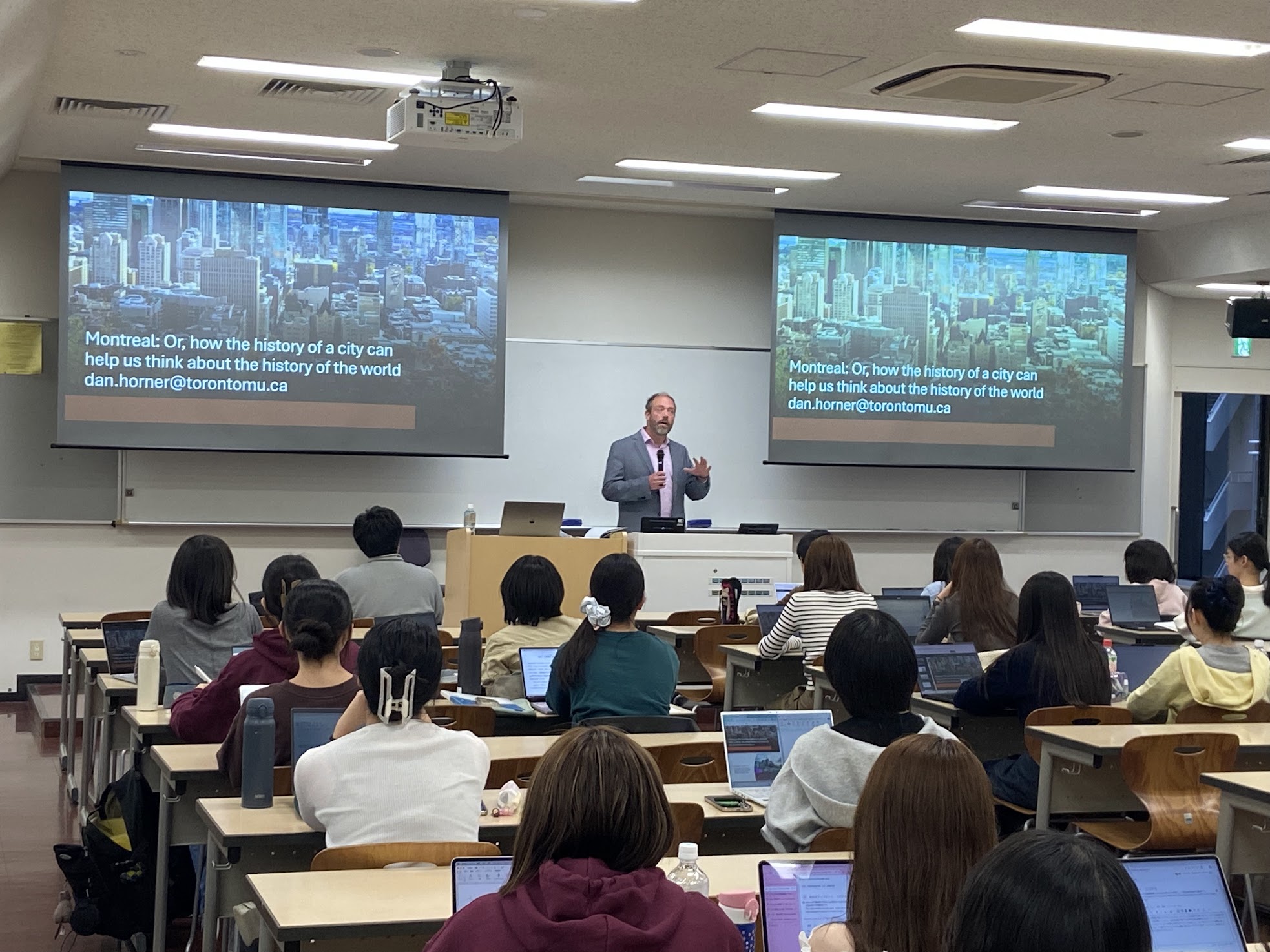 Dan Horner research presentation in Japan