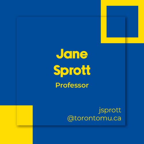 Jane Sprott, Professor