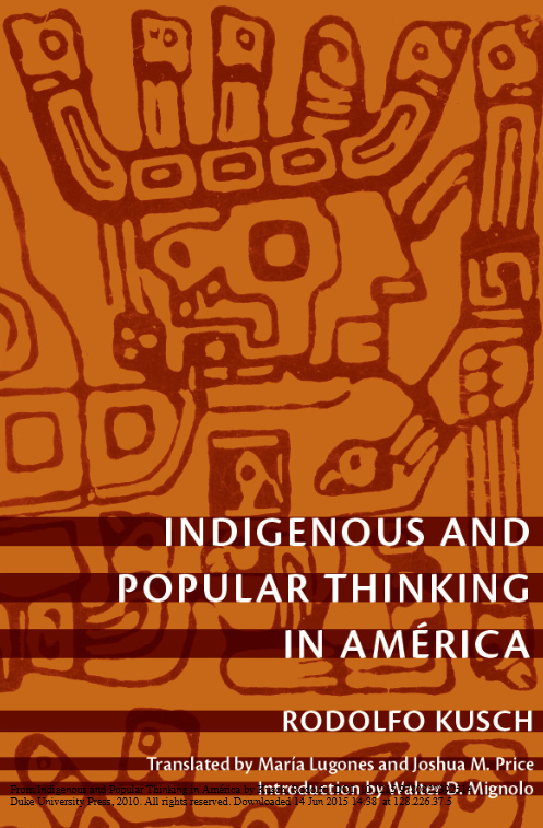 Indigenous and Popular Thinking in America