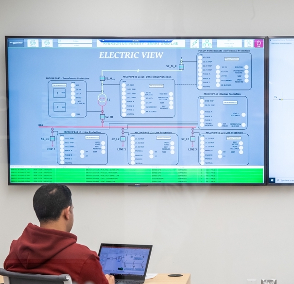 A student working on an electrical project