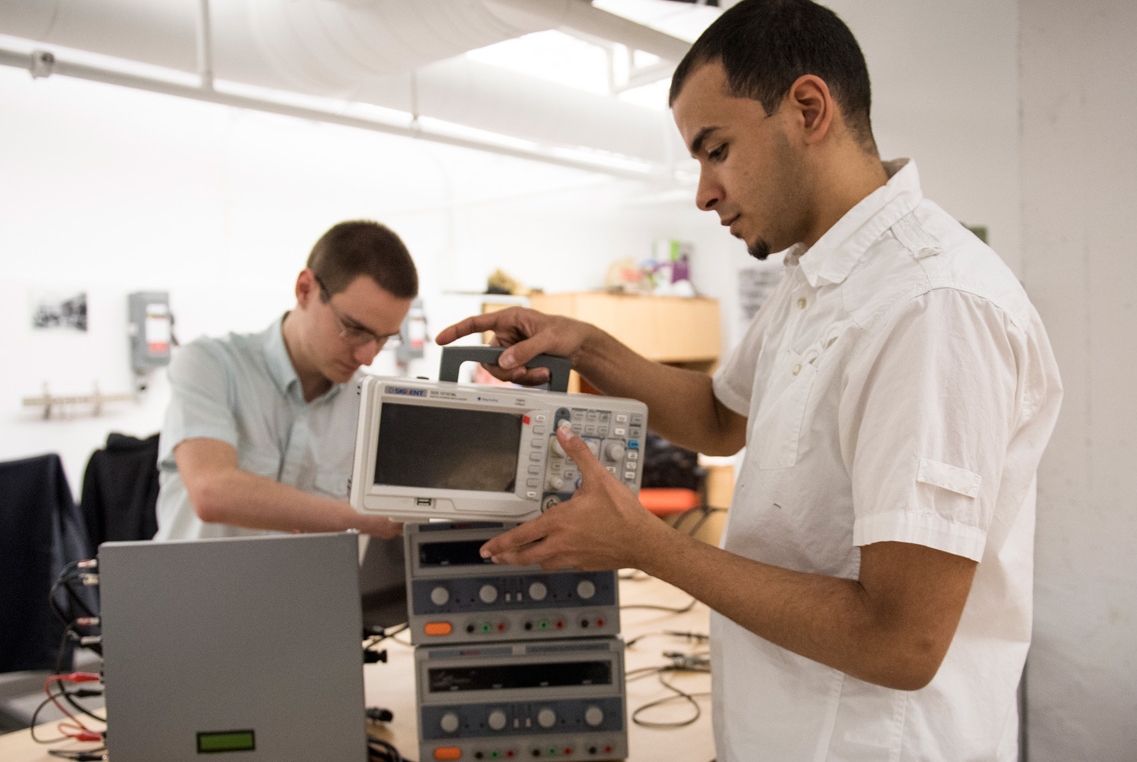 Students working on an energy project