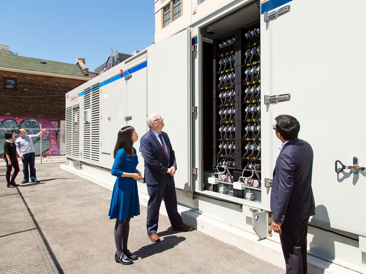 CUE's 2016 grid-scale battery project with Toronto Hydro.