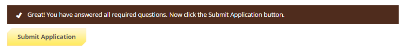 Submit Application button on AwardSpring.
