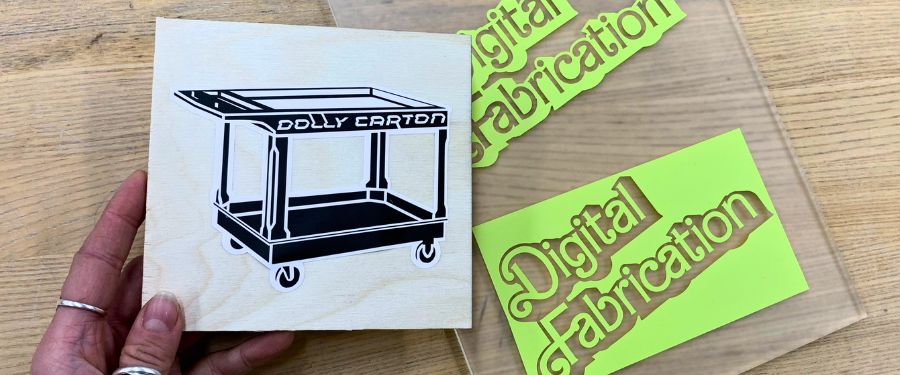 a collection vinyl graphics applied to various surfaces