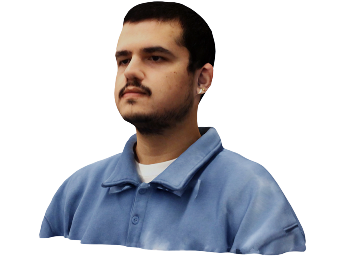 Image from a 3D Scan of Angelo. Angelo is wearing a blue collar polo.
