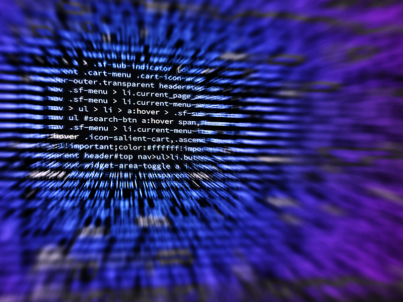 glowing html code
