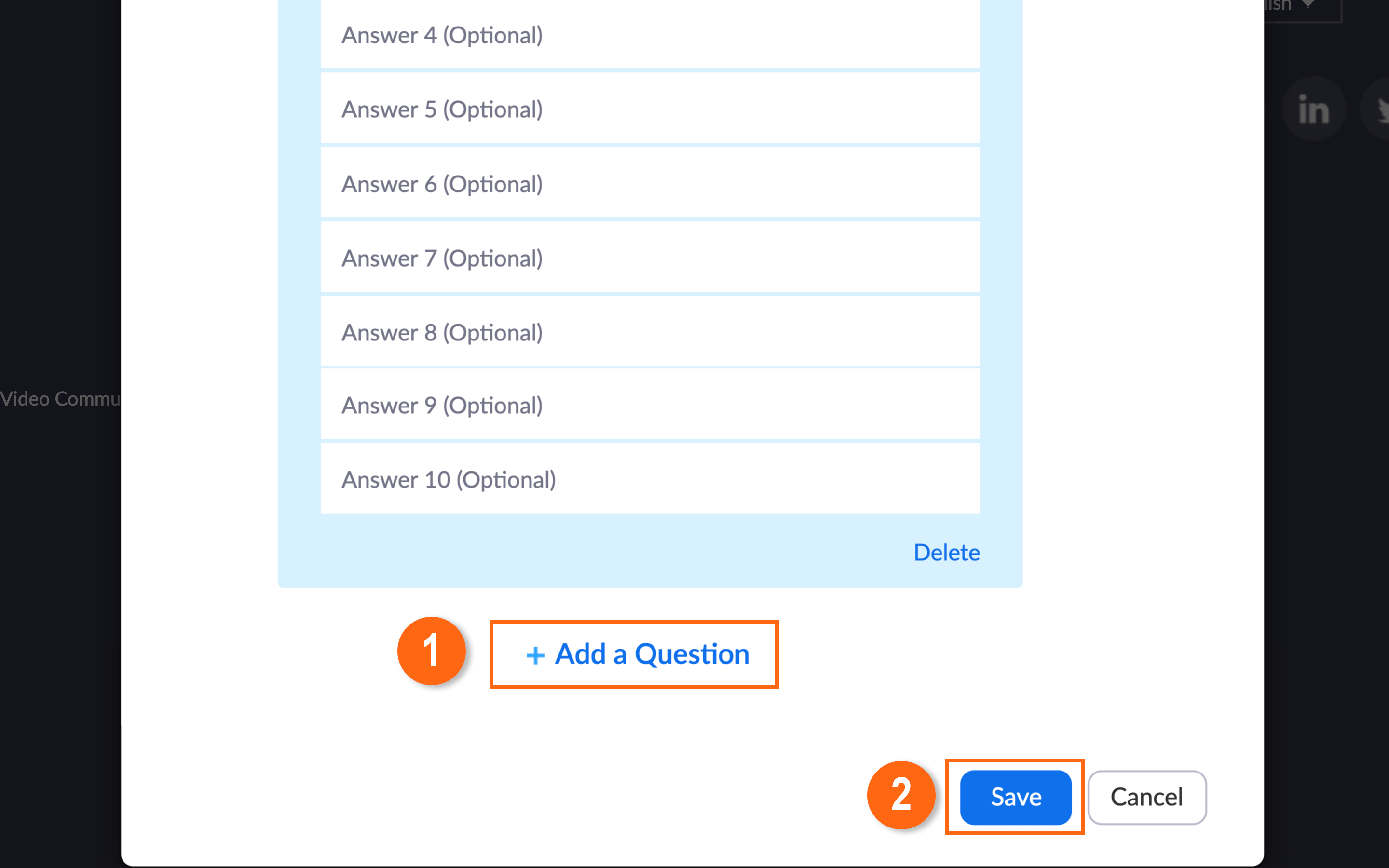 Adding additional questions to the same poll 