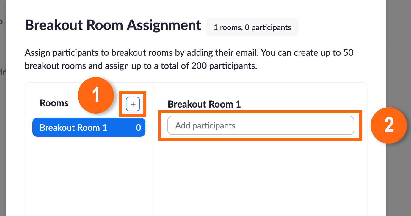 Create rooms option for pre-assigning students into breakout rooms