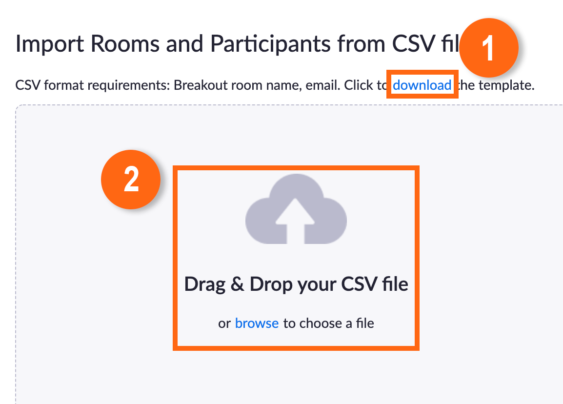 Import CSV option for pre-assigning students into breakout rooms
