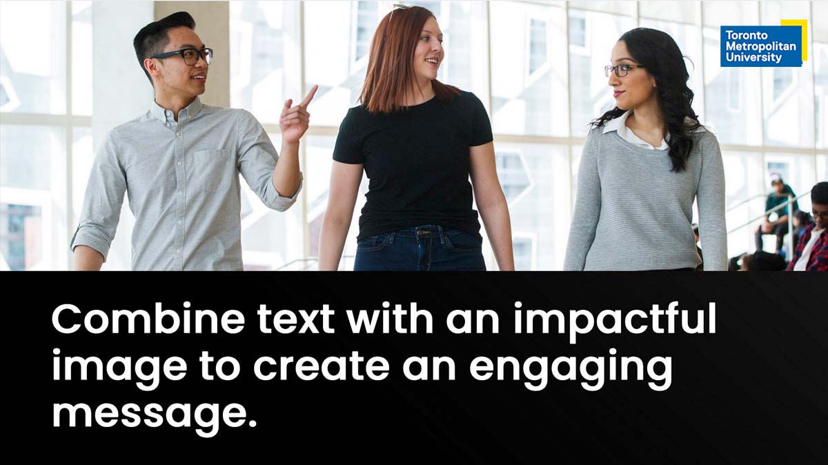 card example with photo above text 