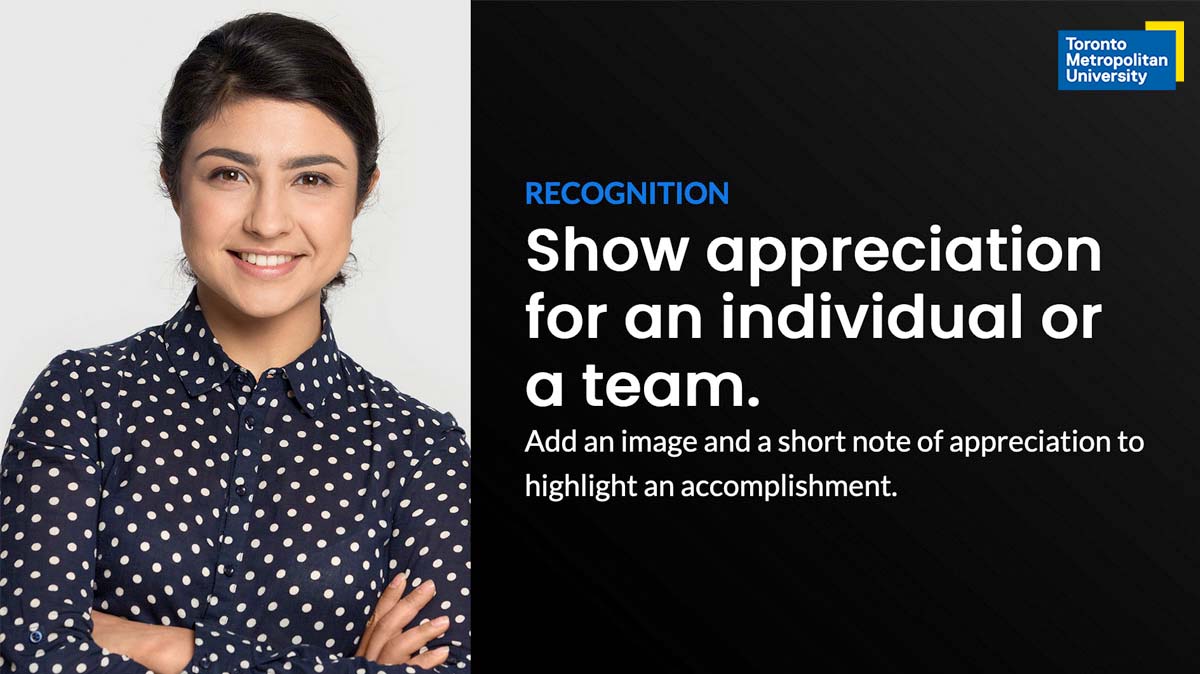 card example showing person photo beside recognition phrase