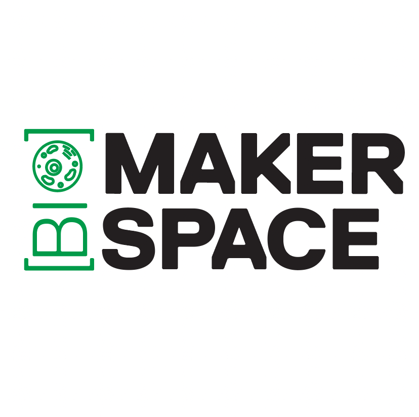 A logo where BIO is written in green verticially while MakersSpace is written horizontally in black heavy text