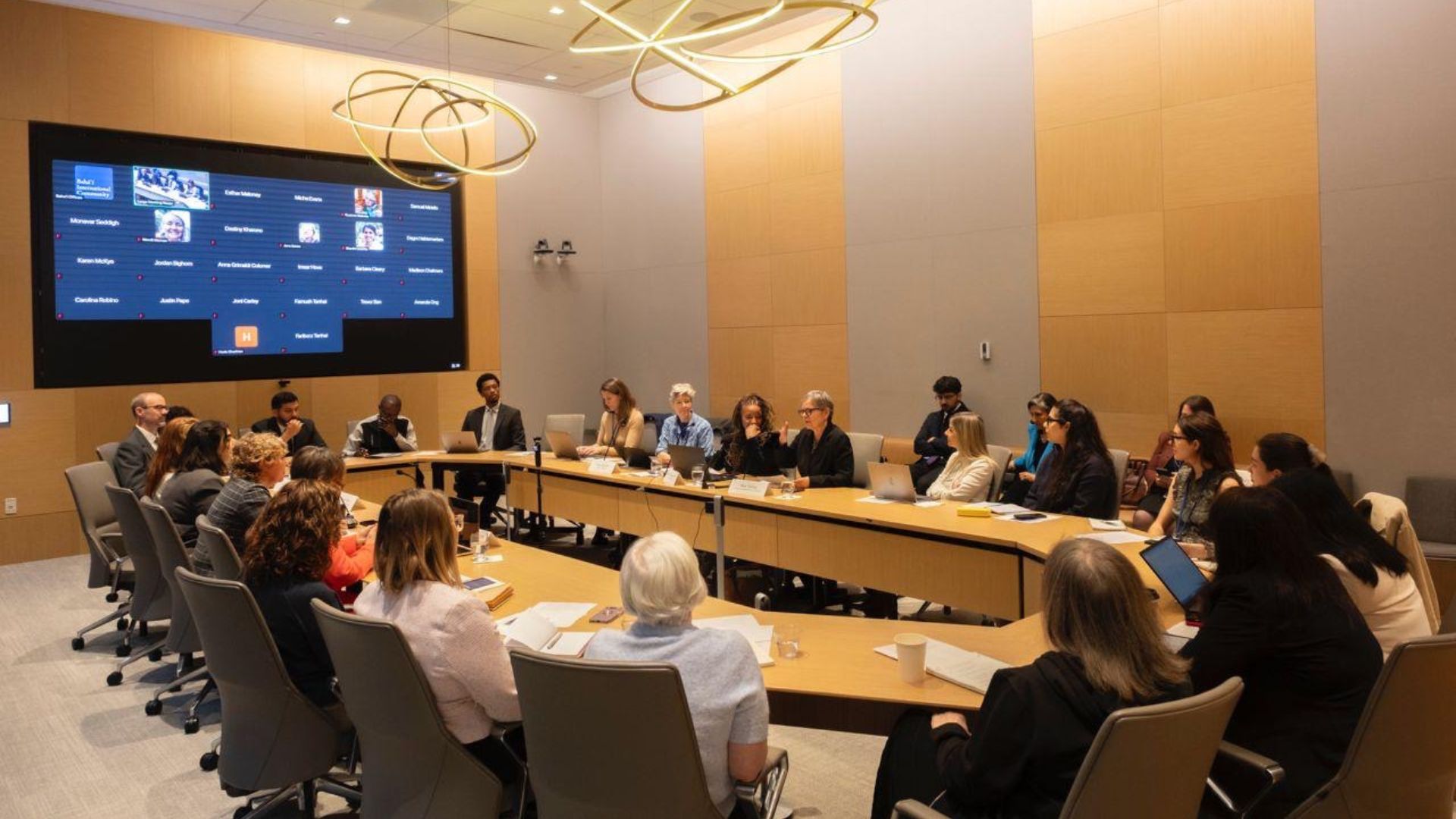 Women leaders and allies from around the world in discussion at the United Nations Commission on the Status of Women, many participate in-person and more join virtually. 