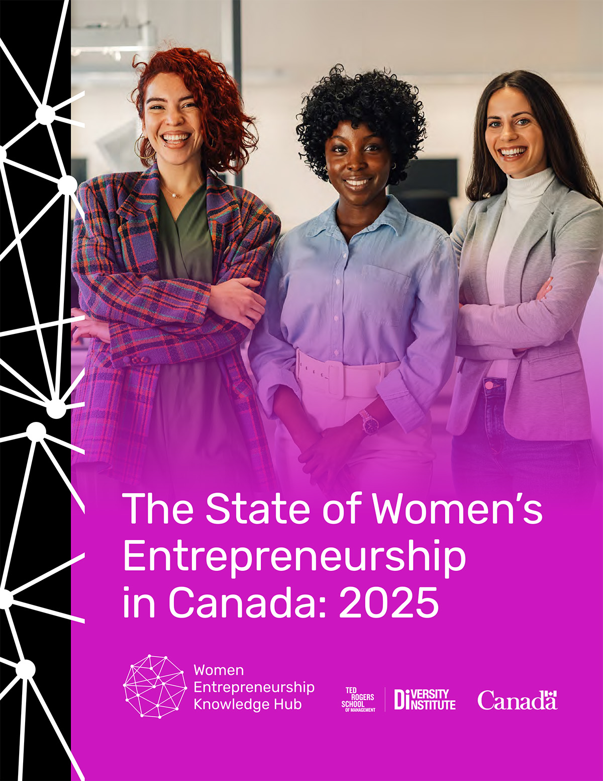 A report cover featuring two Black business people in discussion at a board room table with papers on it.