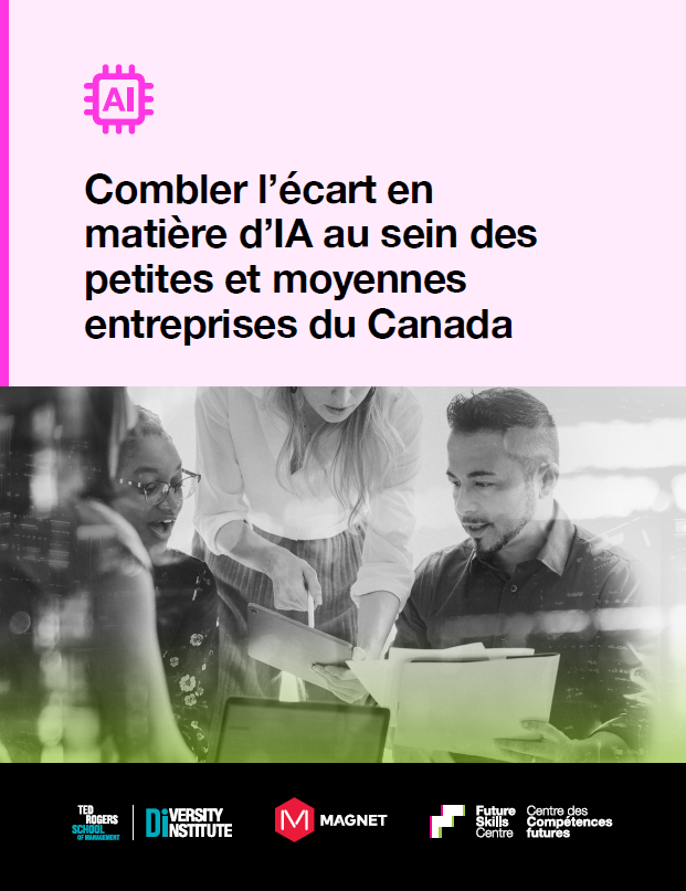 Une couverture de rapport présentant des logos et divers collègues travaillant sur des ordinateurs.