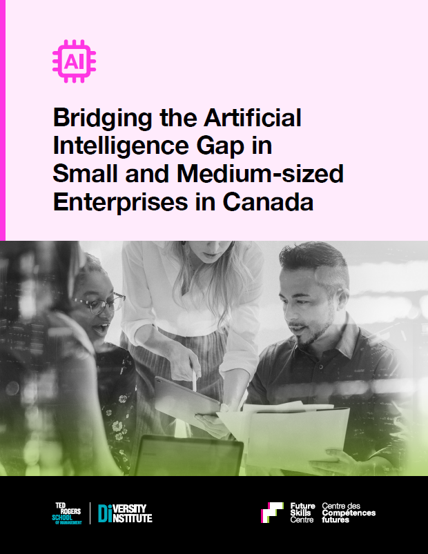 A report cover featuring logos and diverse colleagues working on computers.