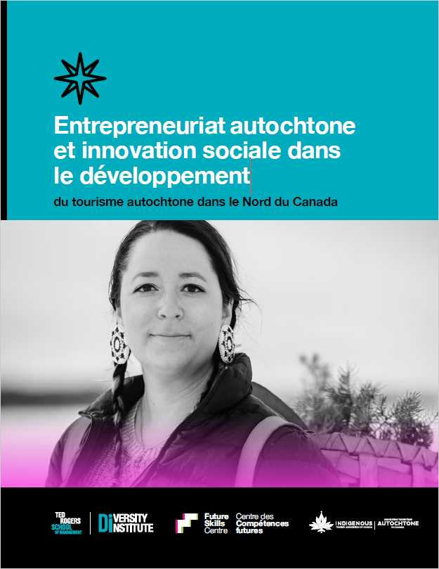 Une couverture de rapport avec un titre, des logos et l'image d'une femme indigène.