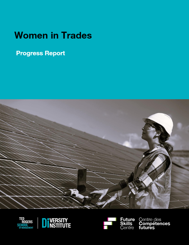 A report cover featuring two Black business people in discussion at a board room table looking at documents.