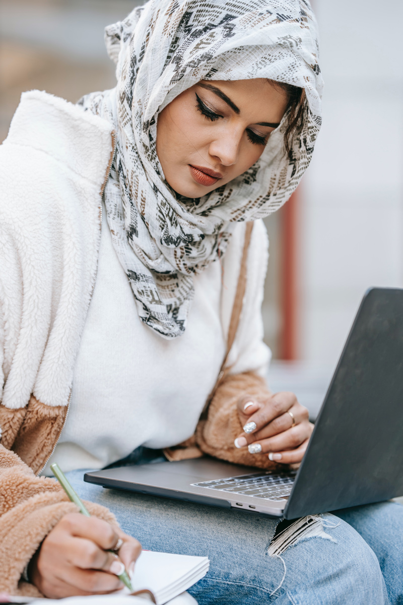 woman working