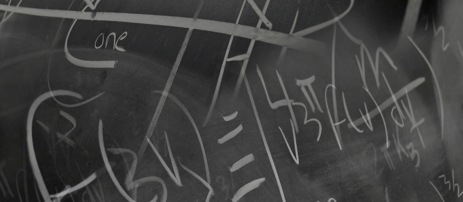 Chalkboard with equations on it