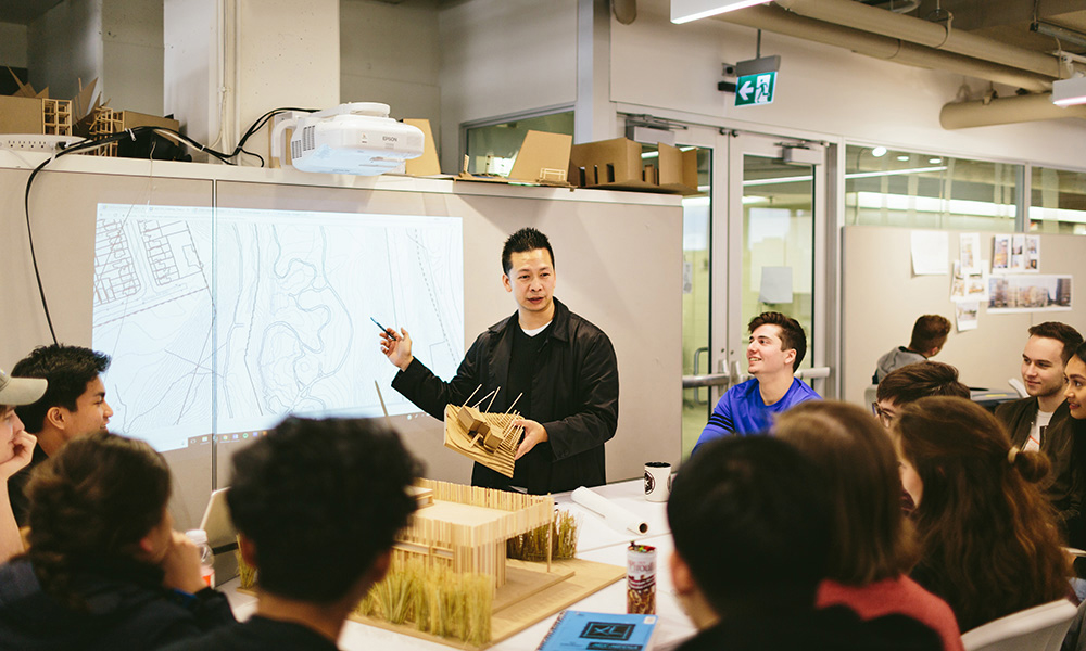 Vince Hui lectures to students