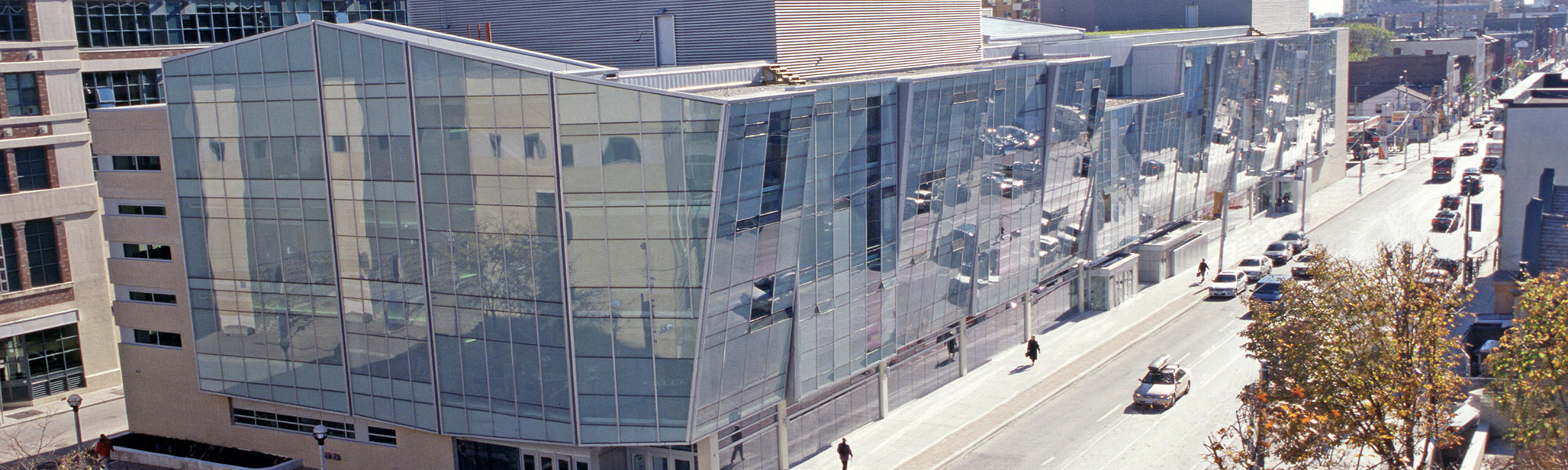 Bird's-eye view of the Faculty of Engineering and Architectural science at Ryerson University
