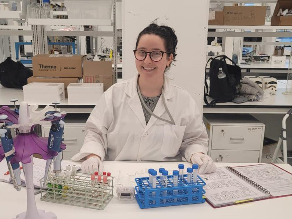Zanina Ilieva, a PhD candidate in civil engineering, focuses her lab research on improving wastewater treatment technologies