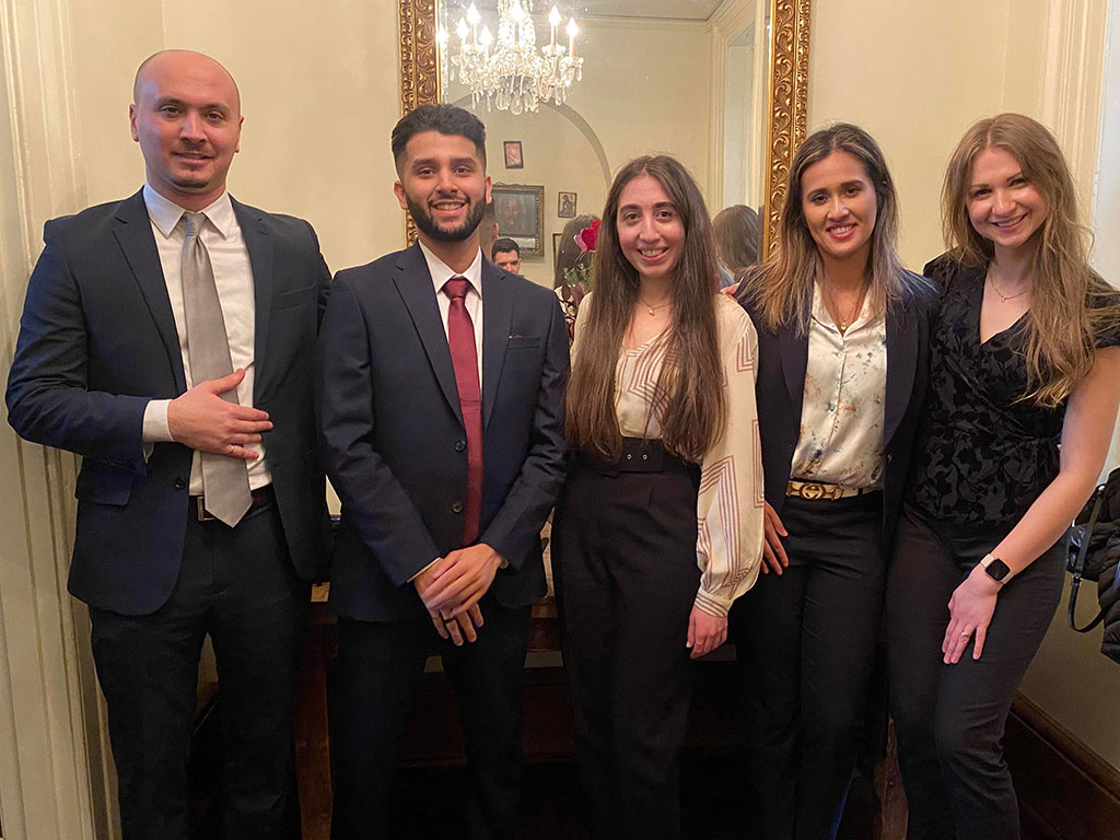 The award-winning Chemical Engineering team members (from left to right): Omar Dlale, Muhammad Areeb, Nairy Tourabian, Sara Malik, Viktoria Khan