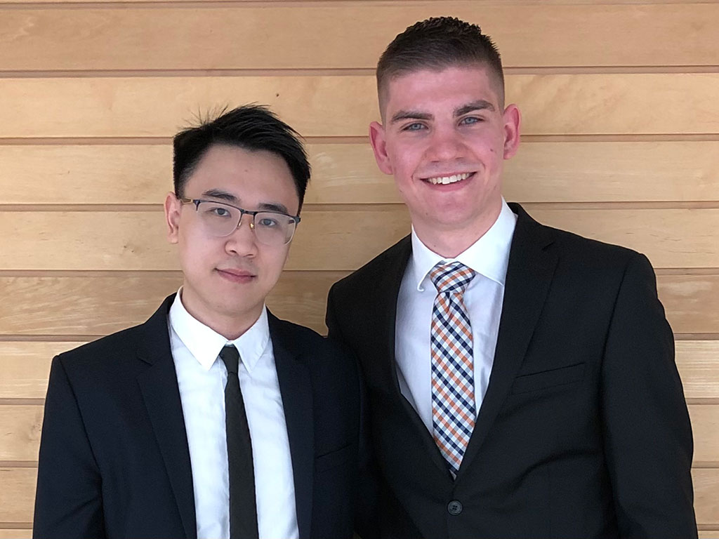 The award-winning Industrial Engineering team members (from left to right): Henrik Fung, John Naismith