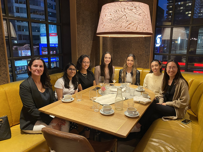 Dr. April Khademi, with Shiza and other women researchers from the IAMLAB, having a social night out. 