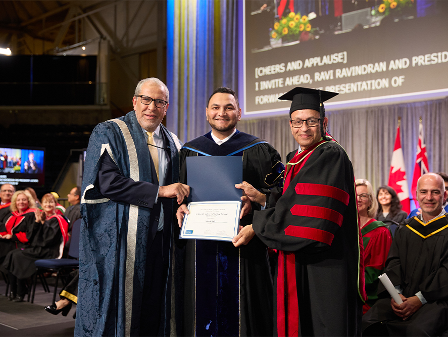 Ahmed Diab receives TMU award for Outstanding Doctoral Thesis
