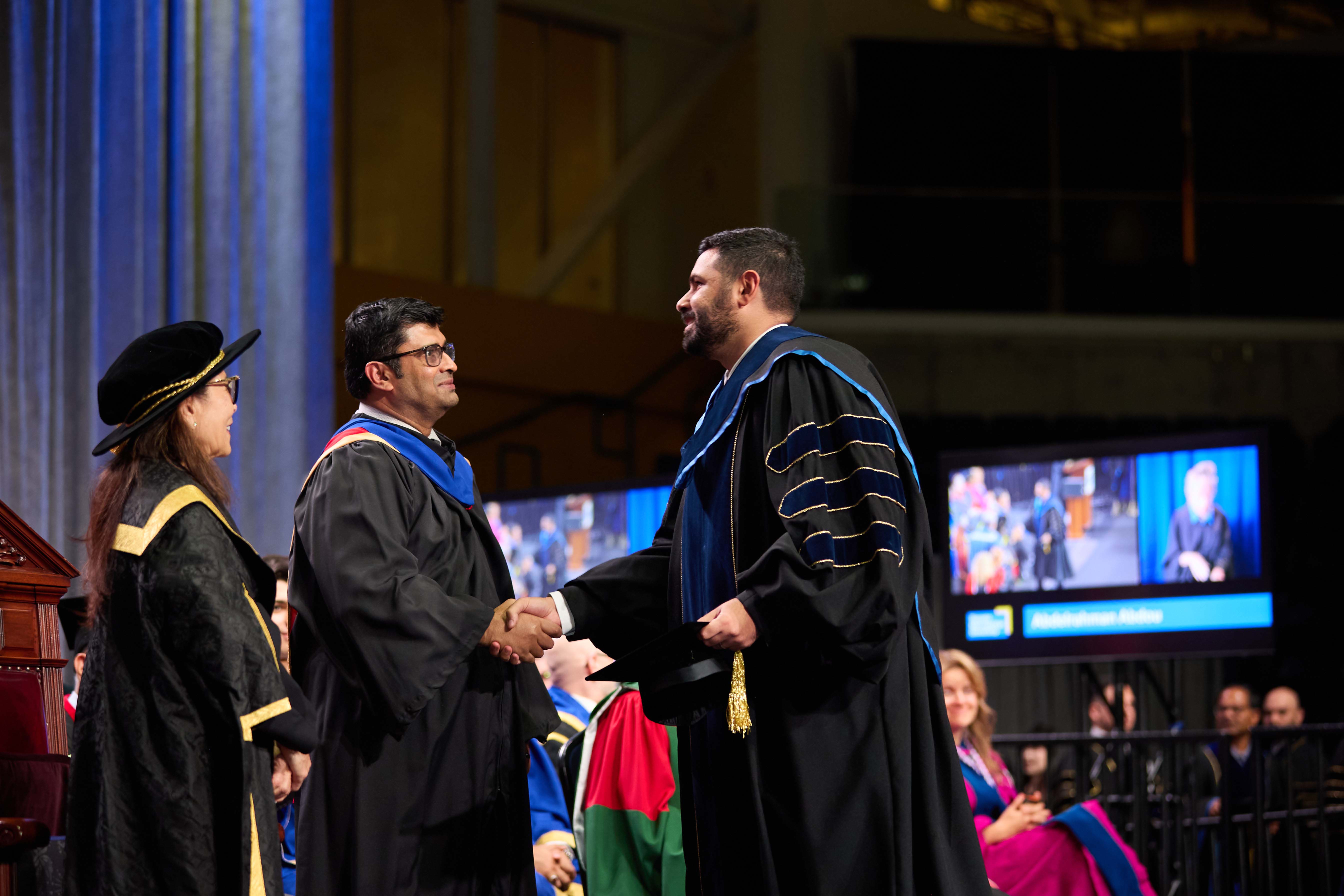 Abdou at convocation with PhD supervisor, Dr. Sri Krishnan. 