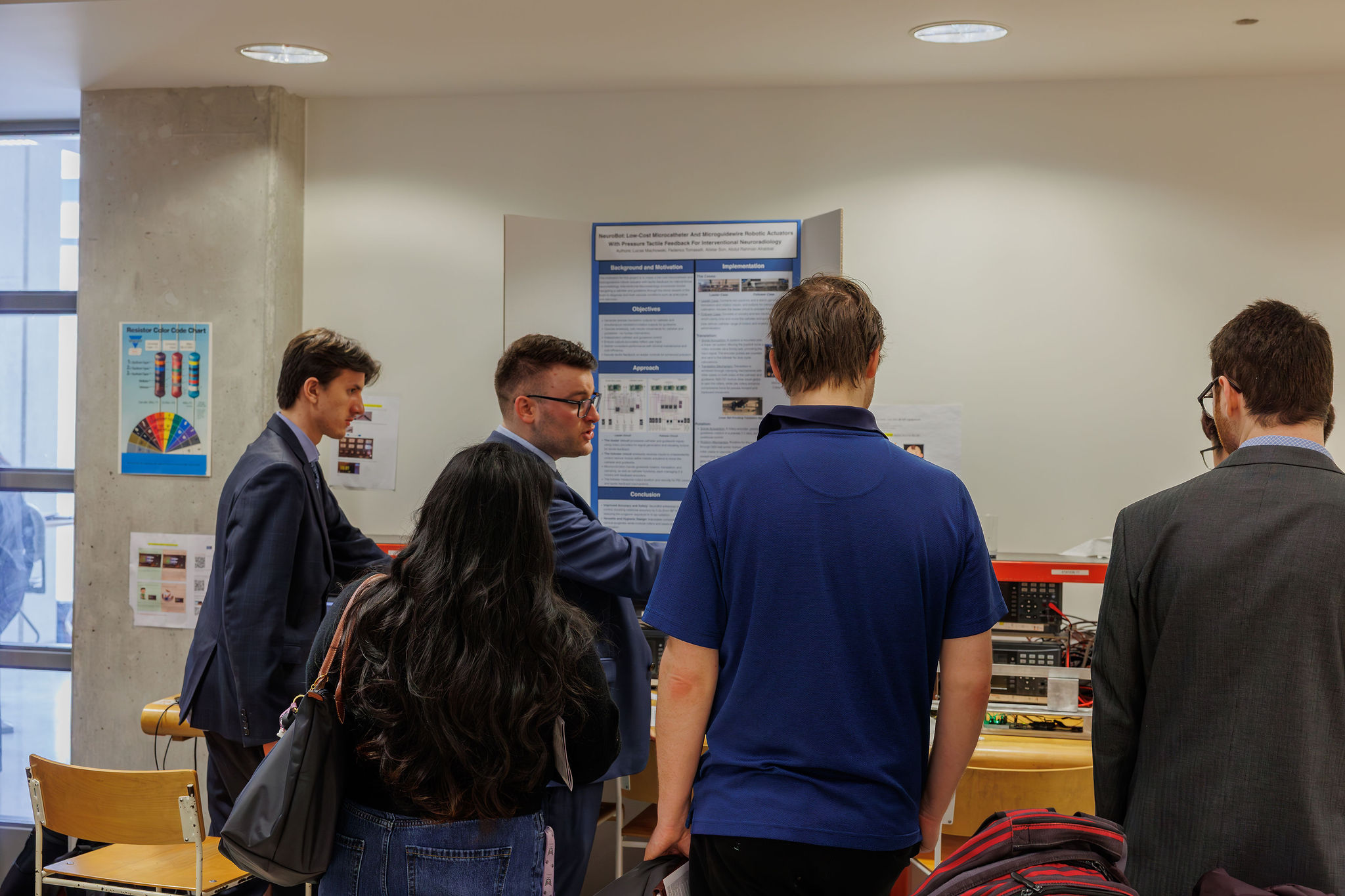 Students showing a project at Engineering and Architectural Day