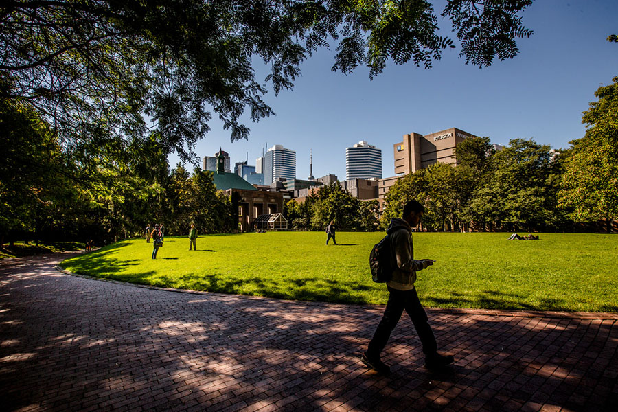 Outdoors shot of the Quad