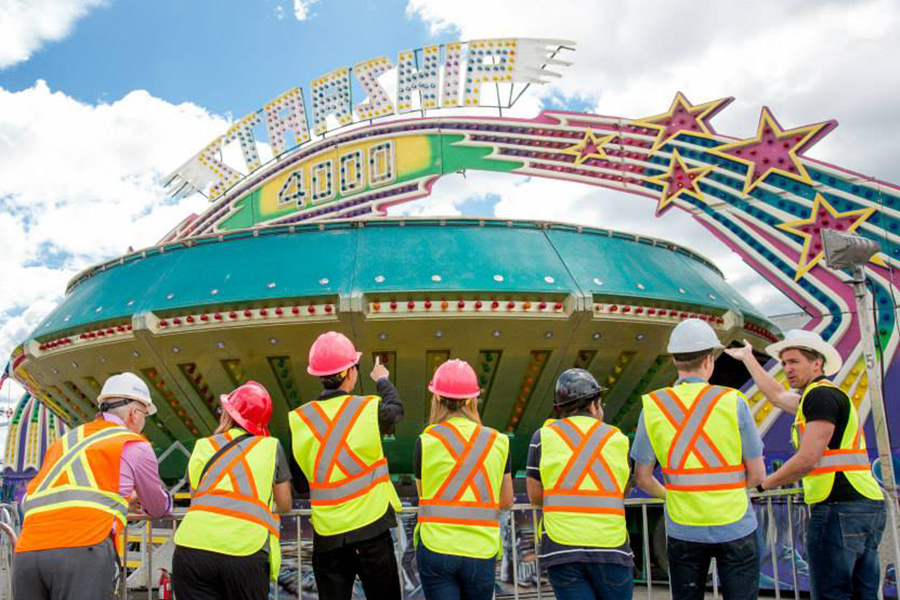 Members of the Toronto Metropolitan University Thrill Club at an amusement park