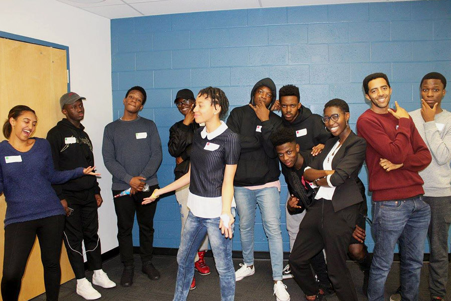 Group of students from the National Society of Black Engineers