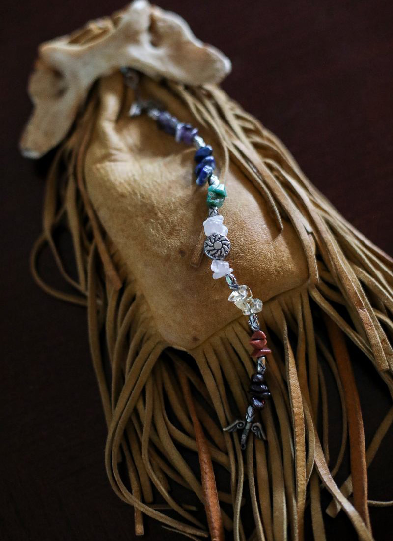 A beaded bracelet