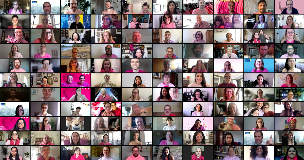 2021 Virtual Day of Pink participants' group screenshot