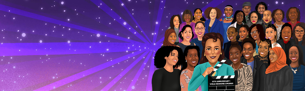 An illustration of a diverse group of Black identified women. 