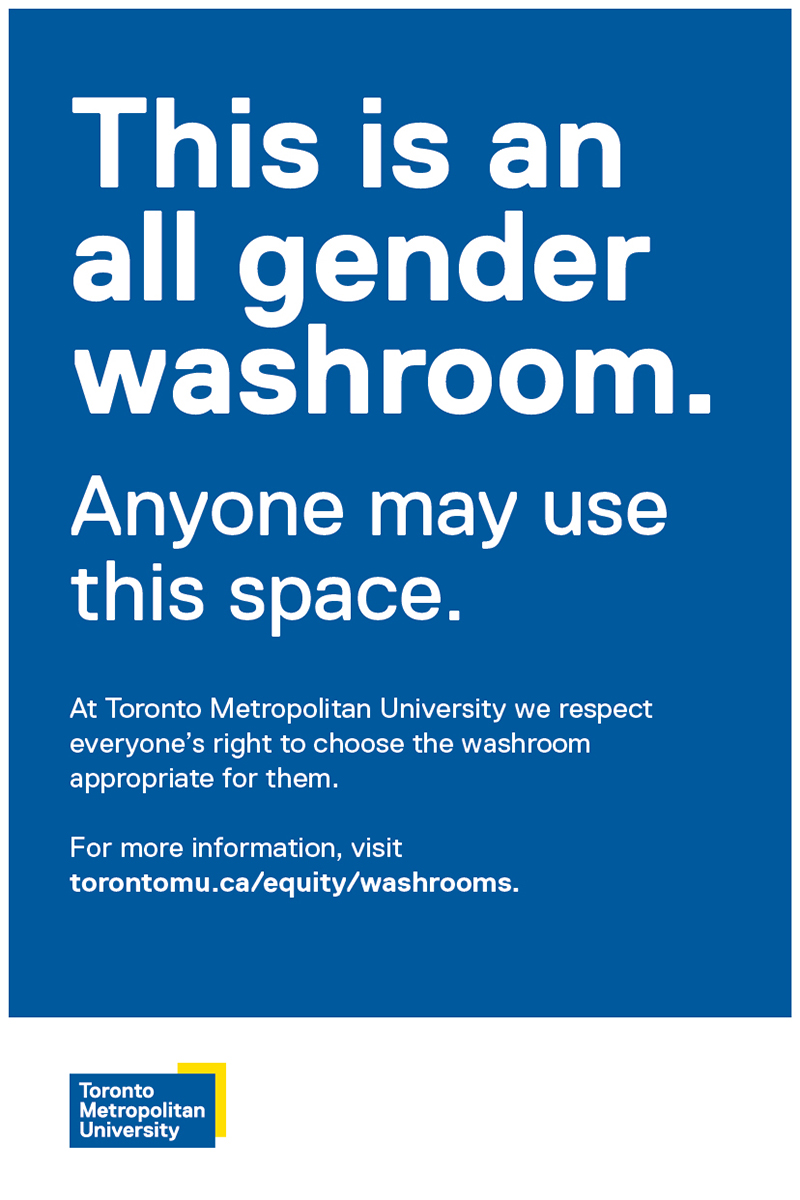 This is an all gender washroom signage