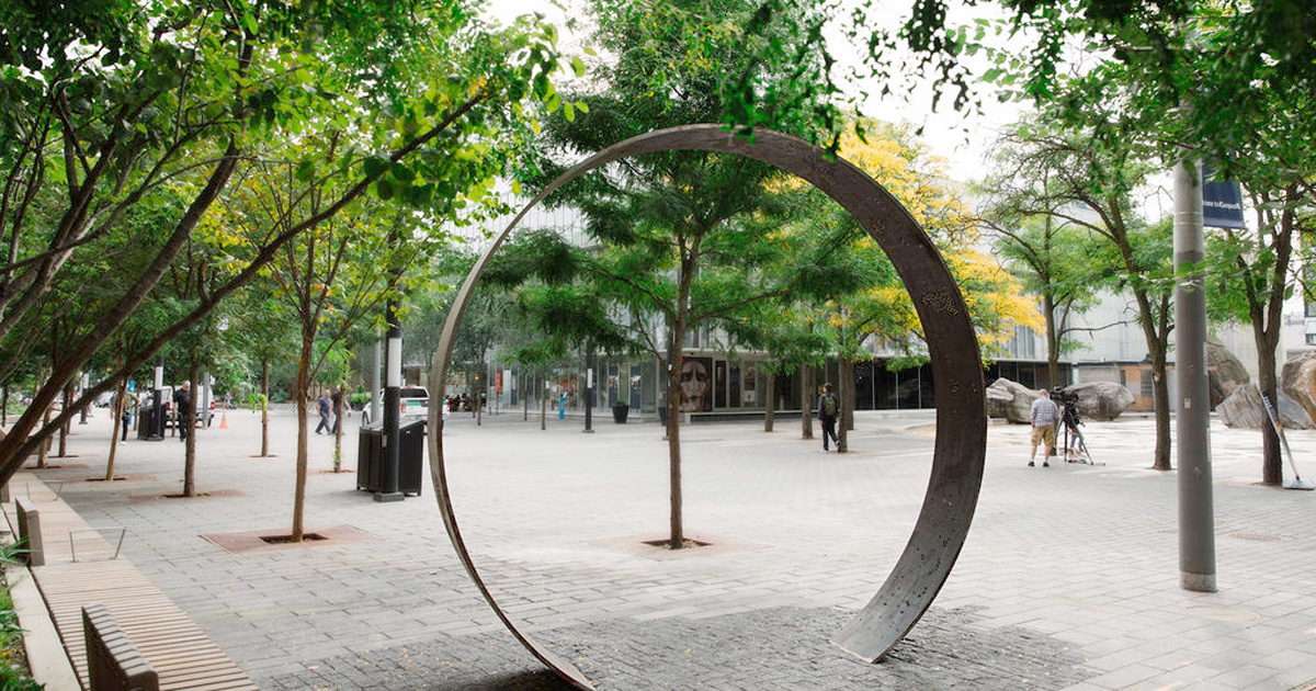 The Indigenous acknowledgement installation known as The Ring.