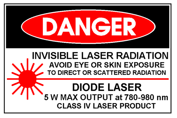 Danger invisible laser radiation sign