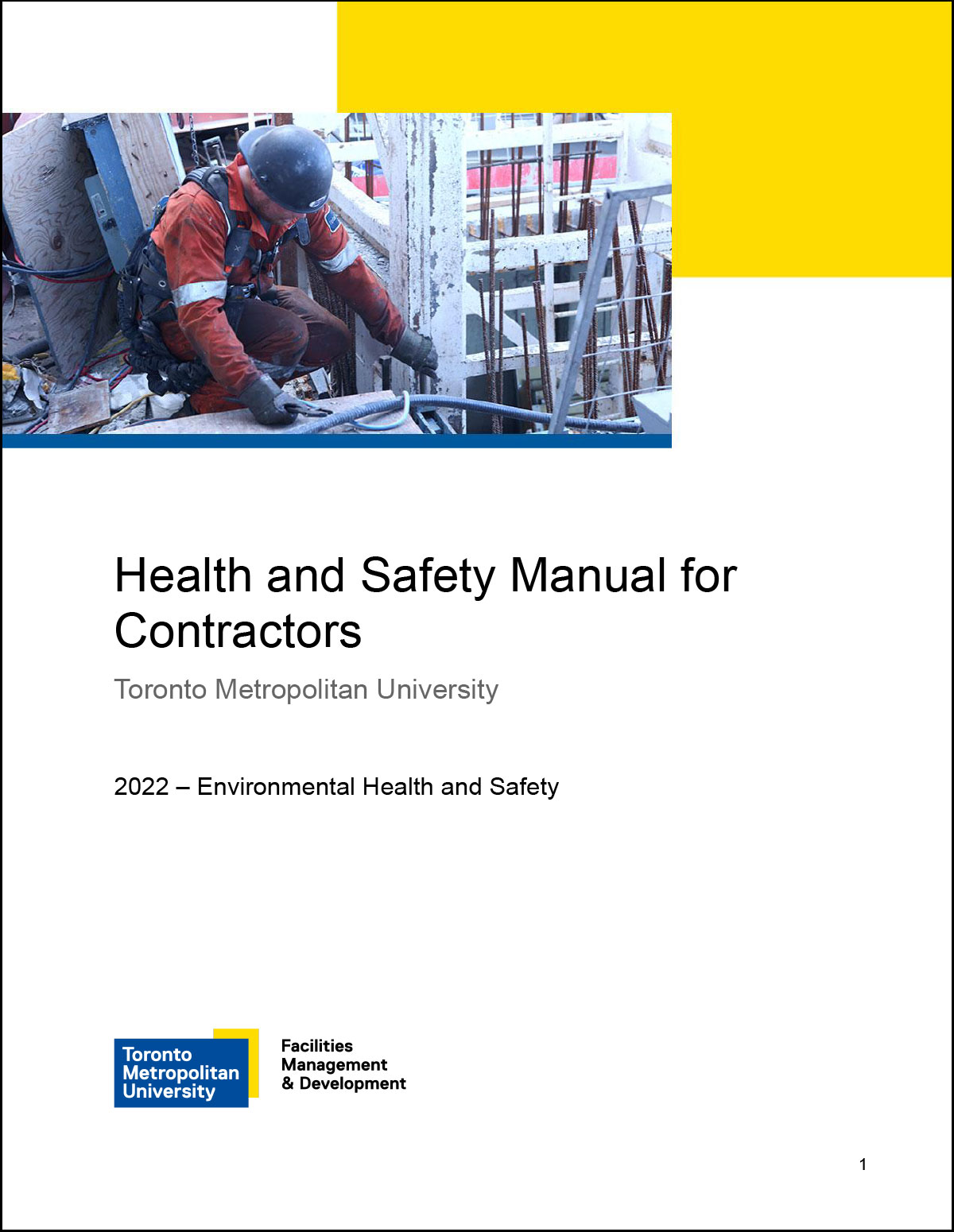 EHS document cover page.