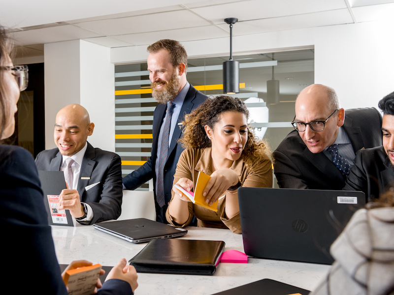 A group of people collaborating