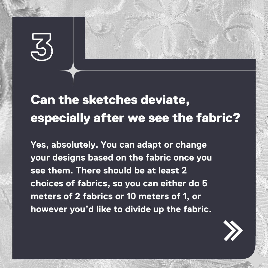 sketches and fabrics