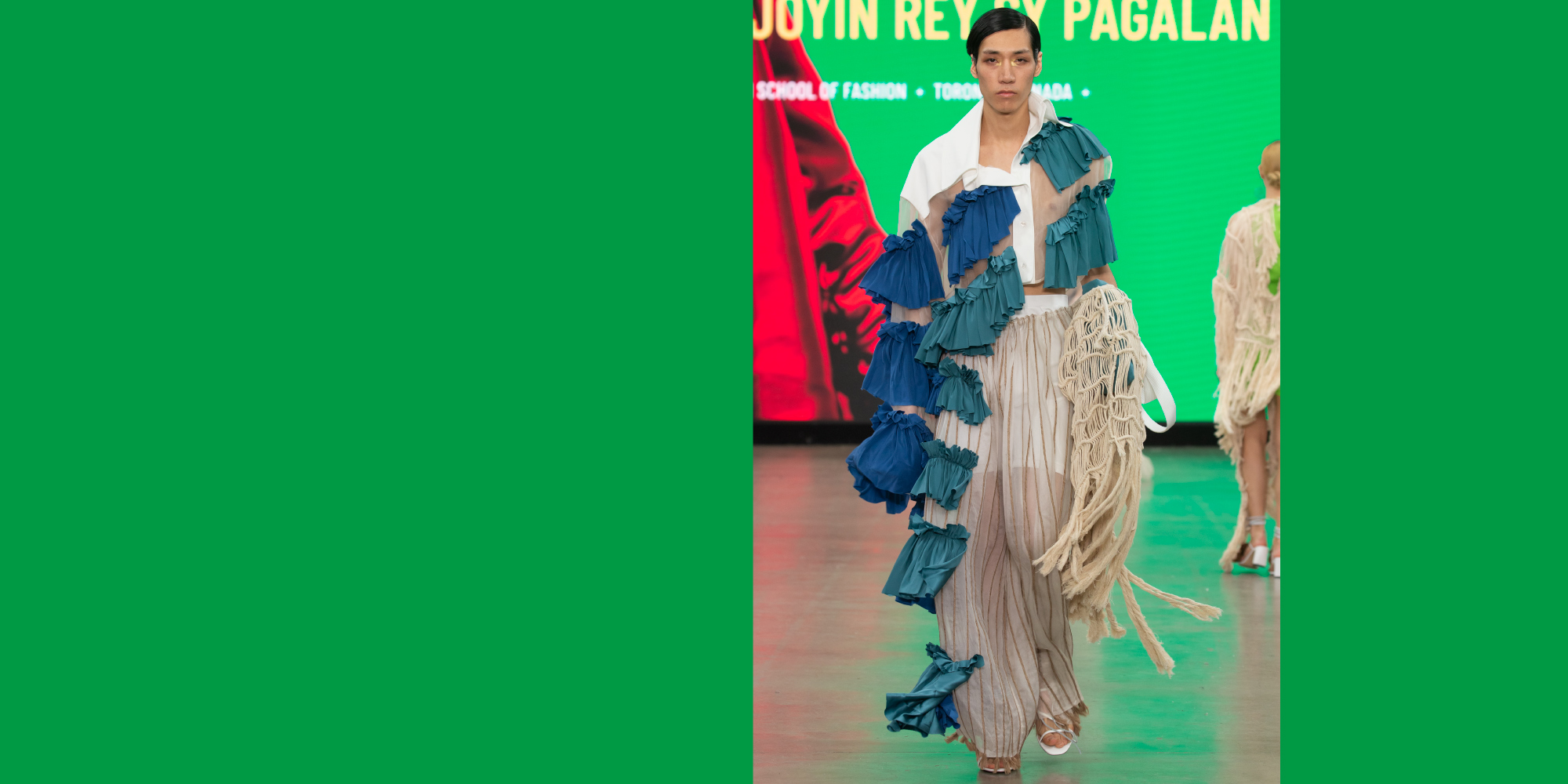 Mc Joyin Rey Sy Pagalan collection on the runway at Graduate Fashion Week in London, UK
