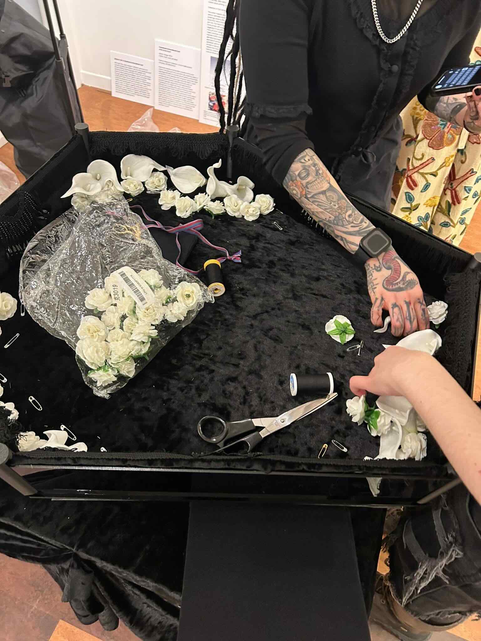 Exhibit prep by students