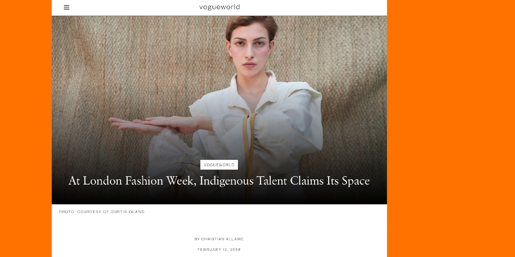 At London Fashion Week, Indigenous Talent Claims Its Space