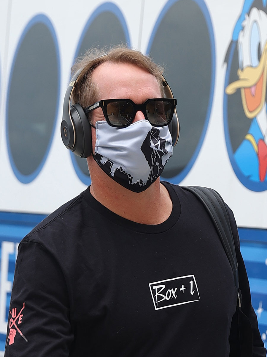 Nick Nurse wearing Nadia Lloyd's Black Lives Matter face mask