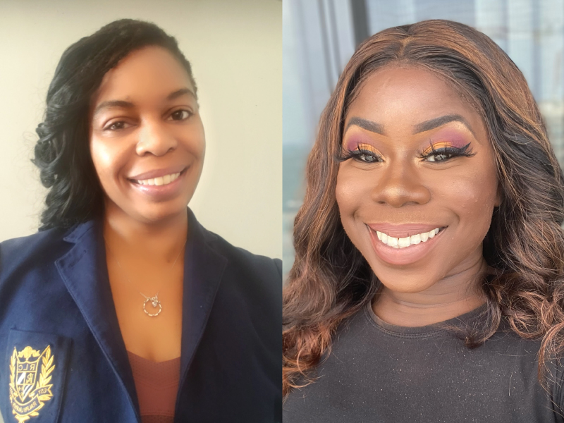 Loni Frank and Divine Muzia, alumni of the School of Child and Youth Care